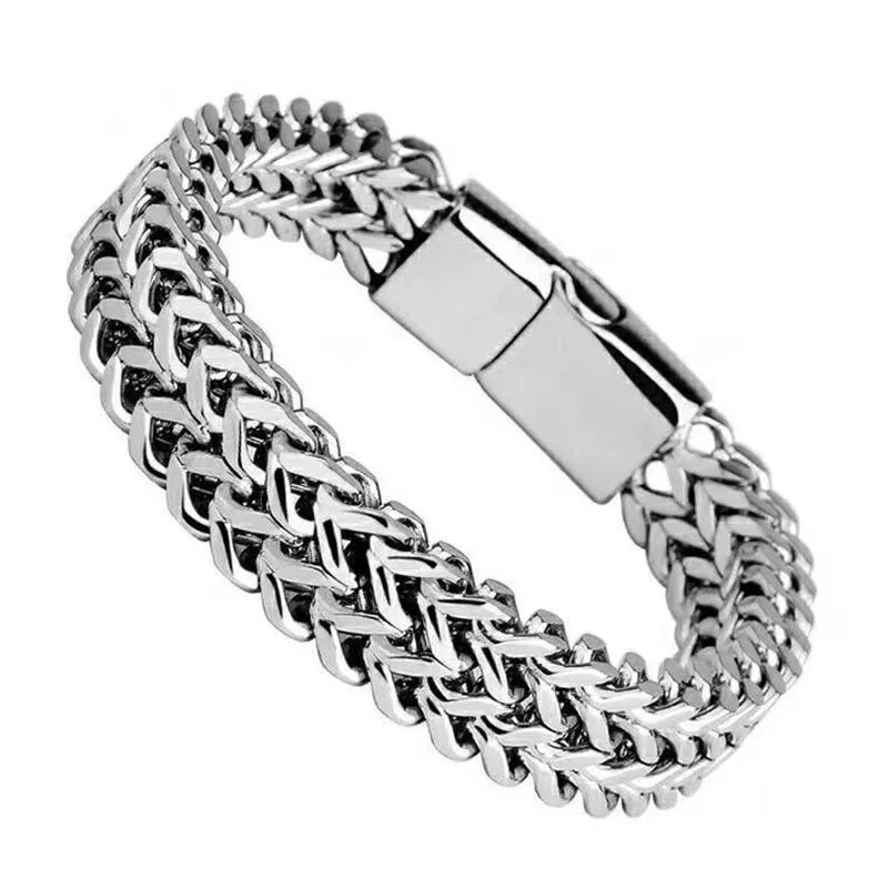 Pulseira Masculina de Aço Inox HNSP 10MM