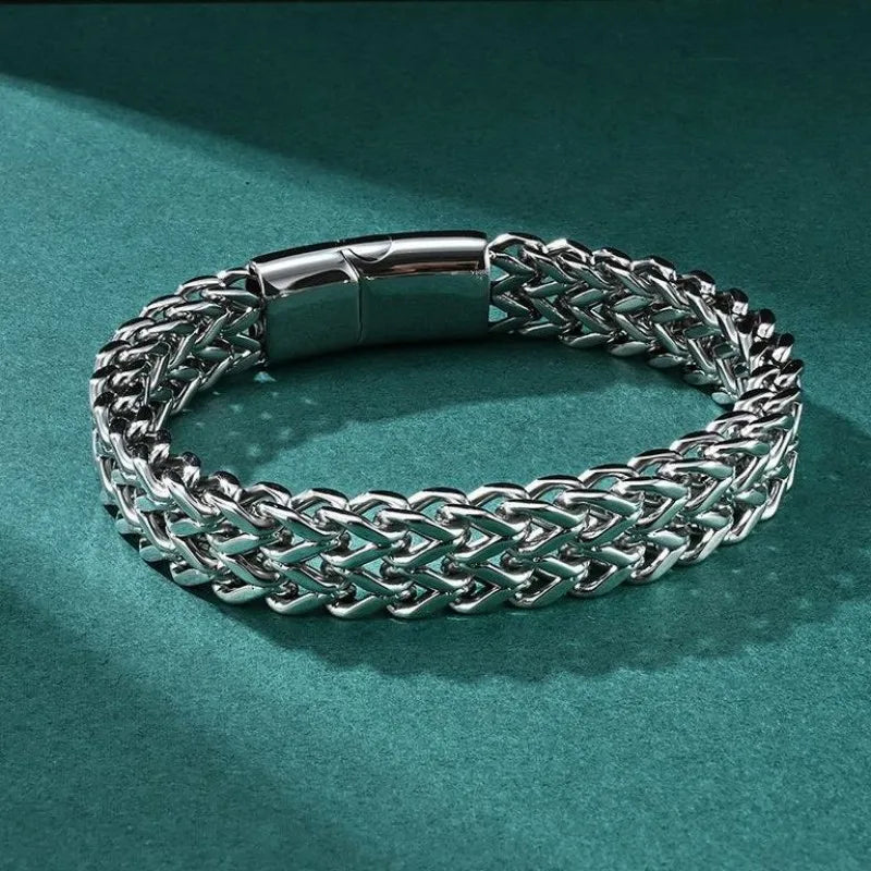 Pulseira Masculina de Aço Inox HNSP 10MM